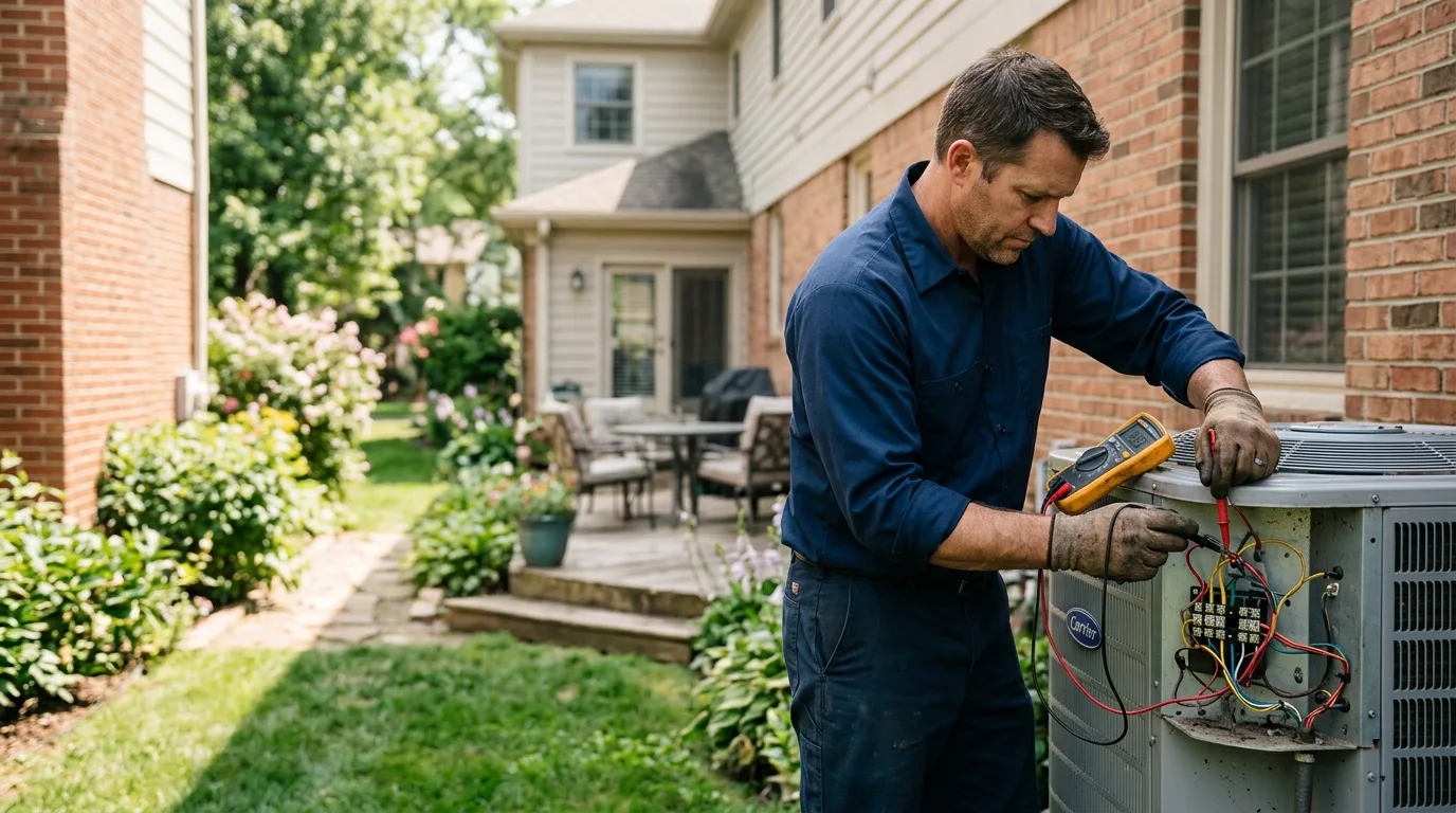 HVAC technician working near Desert Center, CA